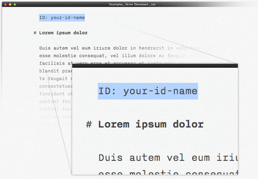 This how you declare the id